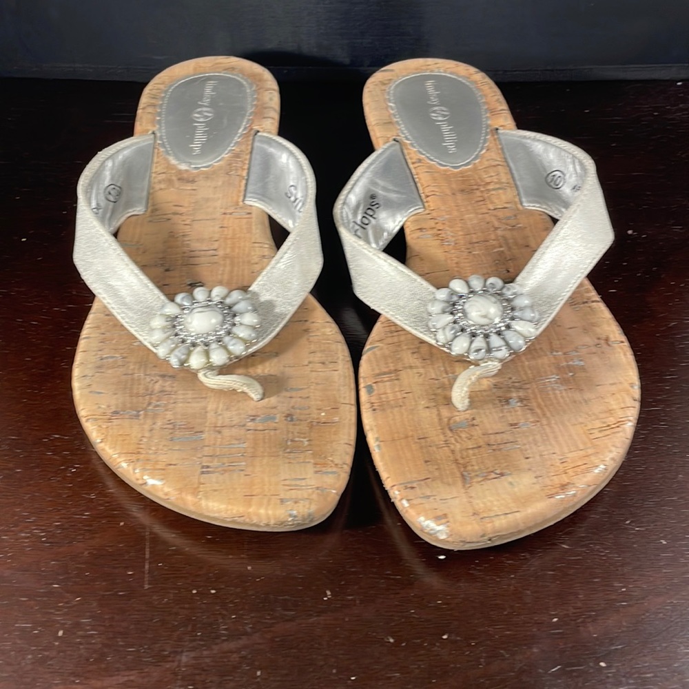 LINDSAY PHILLIPS SANDAL FLIP FLOP HEELS SIZE 10